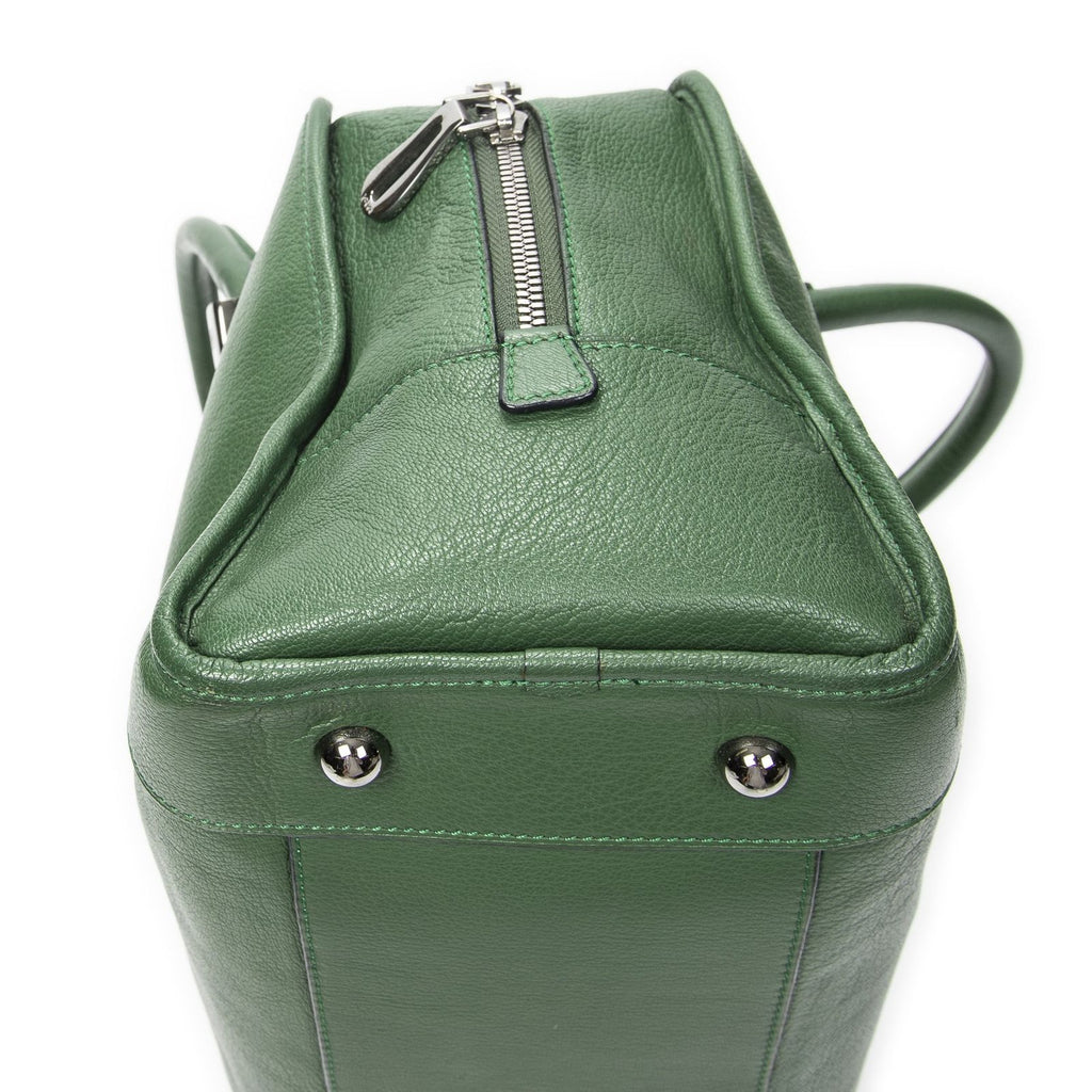 Loewe Amazona Green Grain Calf Leather Handbag — view 8