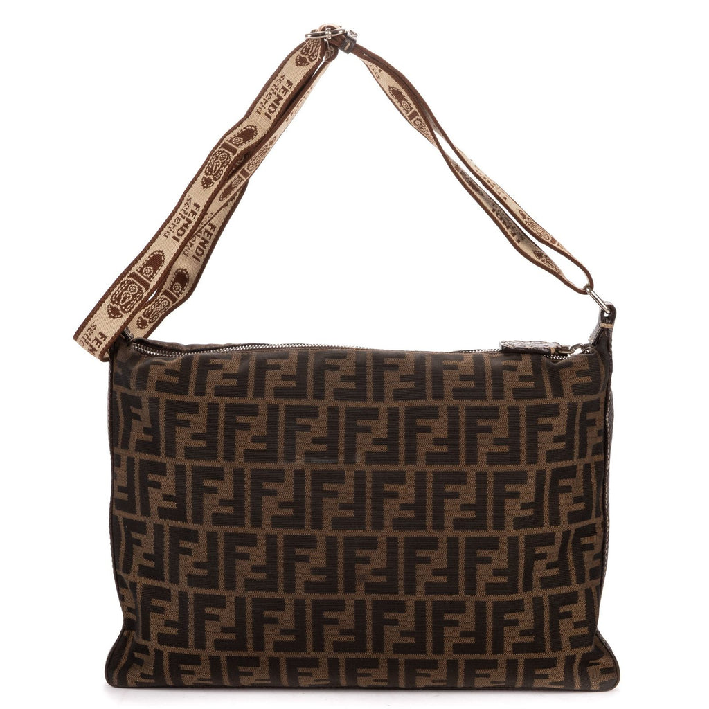 Fendi Selleria Brown Zucca Canvas Shoulder — view 5