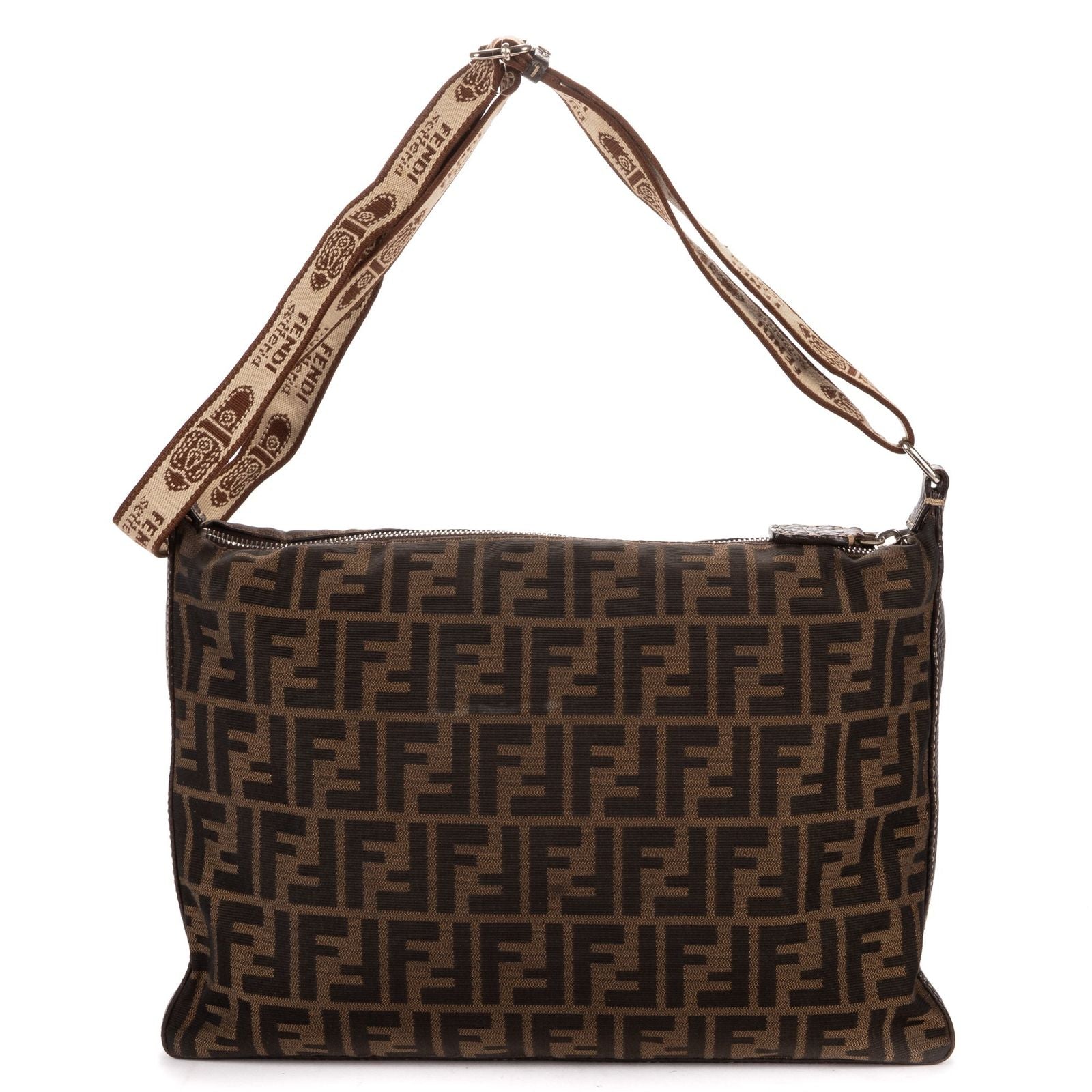 Fendi Selleria Brown Zucca Canvas Shoulder — view 5