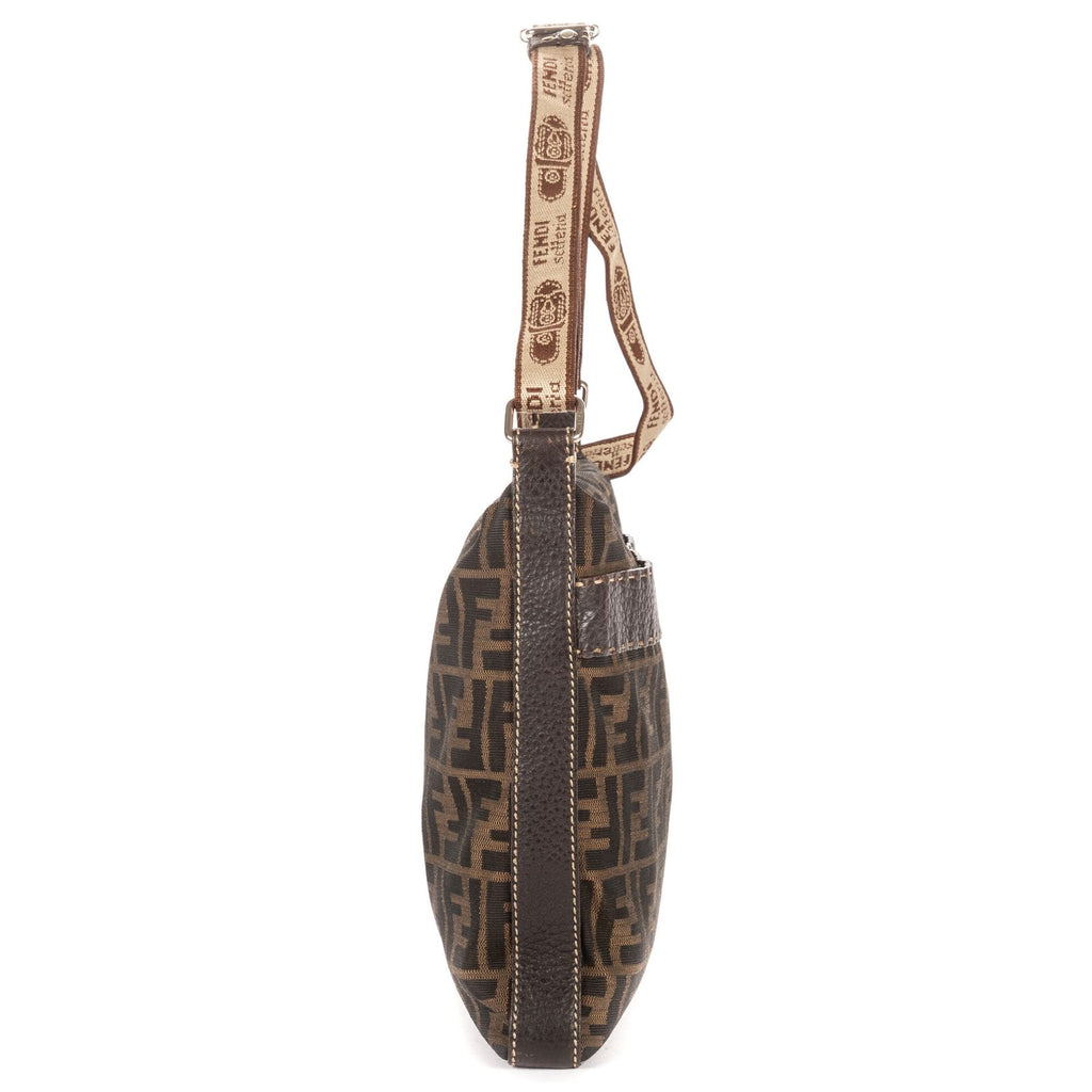 Fendi Selleria Brown Zucca Canvas Shoulder — view 4