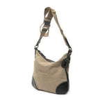 Prada Jacquard Messenger Crossbody Black Beige Canvas — view 2