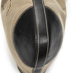 Prada Jacquard Messenger Crossbody Black Beige Canvas — view 8