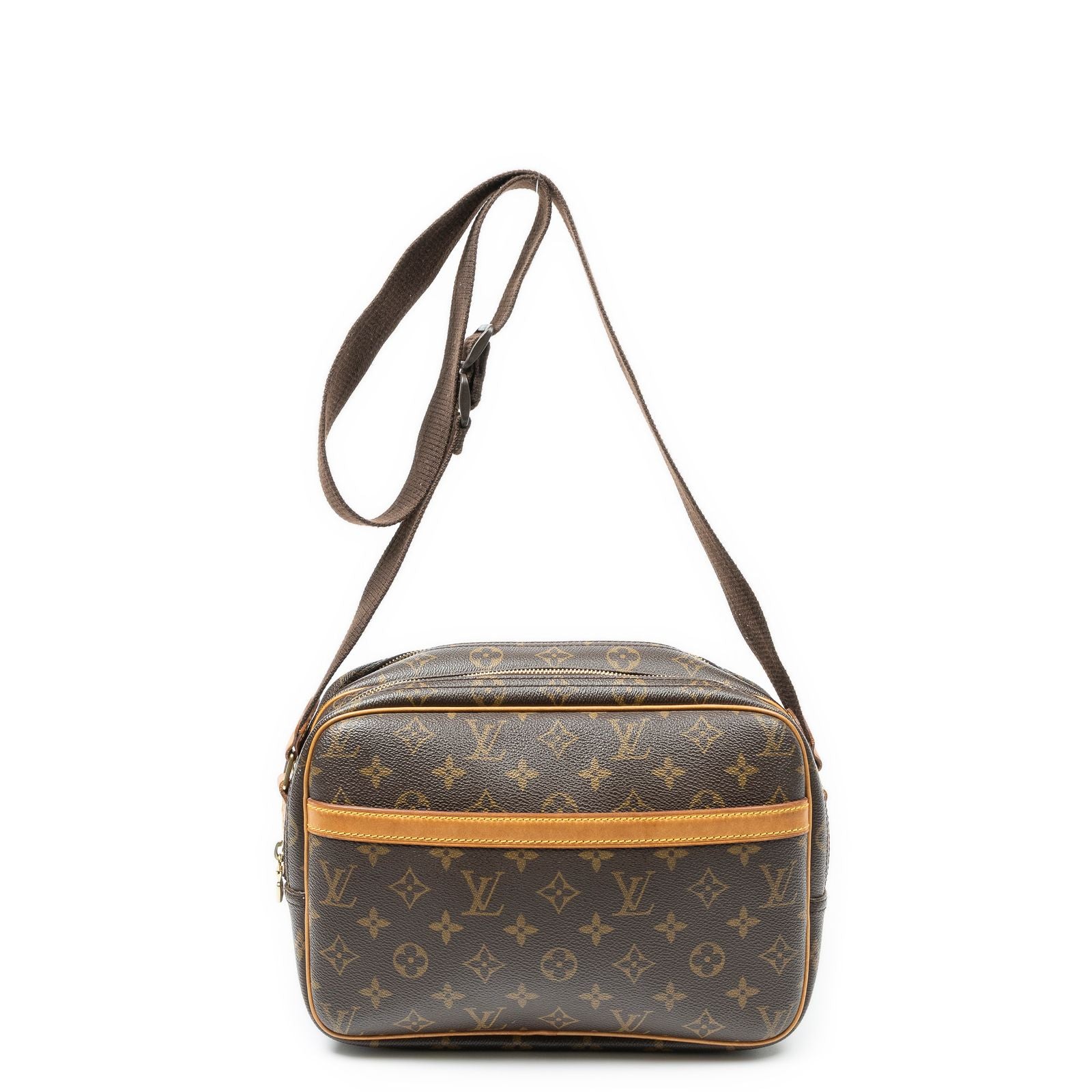 Louis Vuitton Reporter Brown Monogram Canvas Shoulder