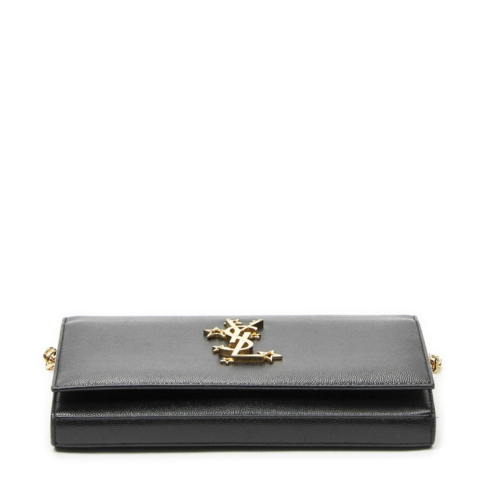 Saint Laurent Star Kate Chain Black Gray Dollar Leather Shoulder — view 6