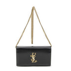 Saint Laurent Star Kate Chain Black Gray Dollar Leather Shoulder