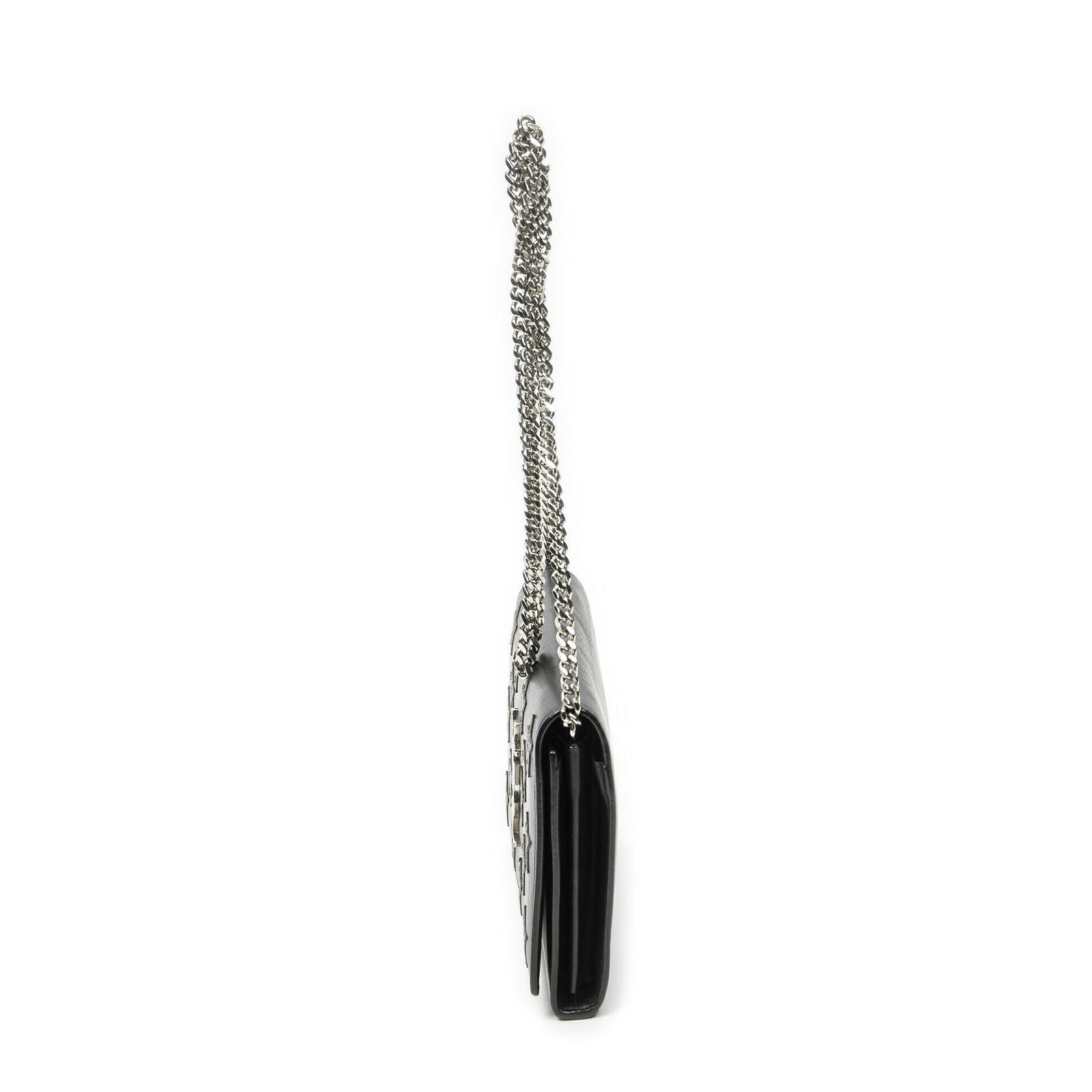 Saint Laurent Star Embossed Kate Chain Black Calfskin Leather Shoulder — view 3