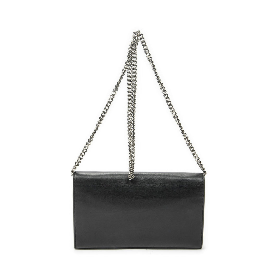 Saint Laurent Star Embossed Kate Chain Black Calfskin Leather Shoulder — view 5