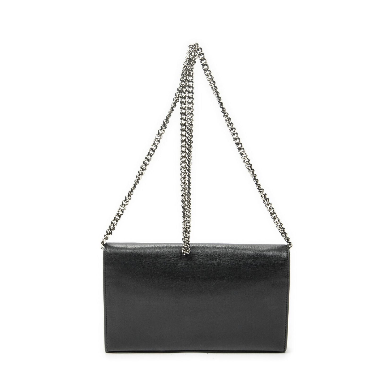 Saint Laurent Star Embossed Kate Chain Black Calfskin Leather Shoulder — view 5