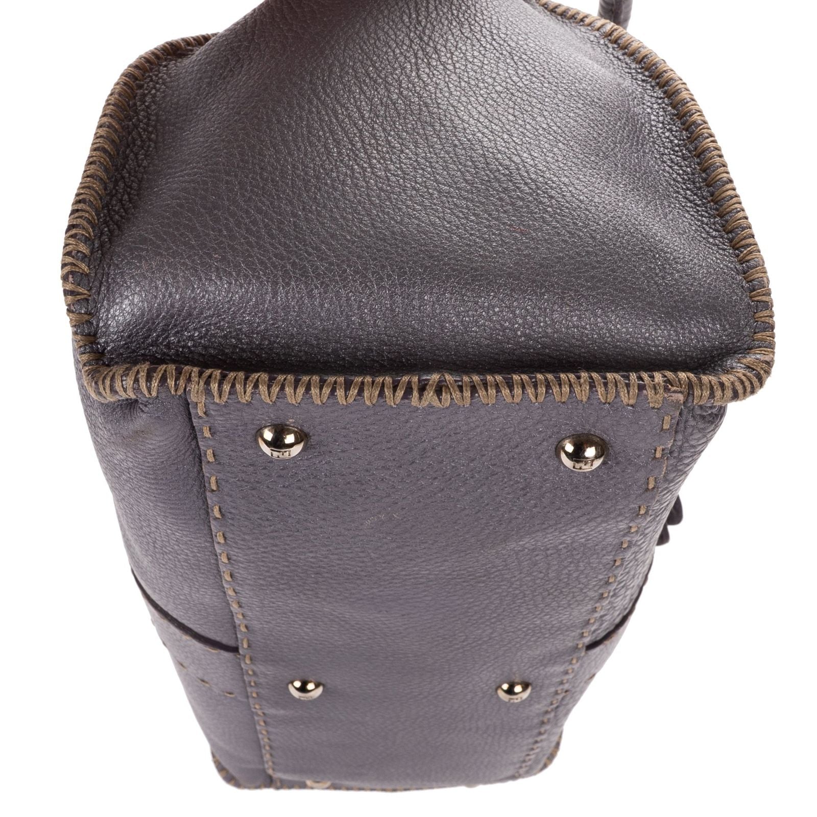 Fendi by the Way Top Handle Purple Grain Calf Leather — view 8