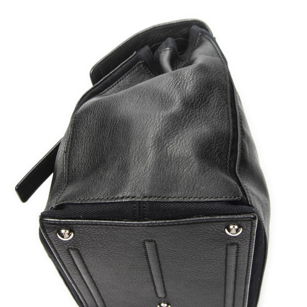 Saint Laurent Black Grain Calf Leather Shoulder — view 8