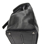 Saint Laurent Black Grain Calf Leather Shoulder — view 8