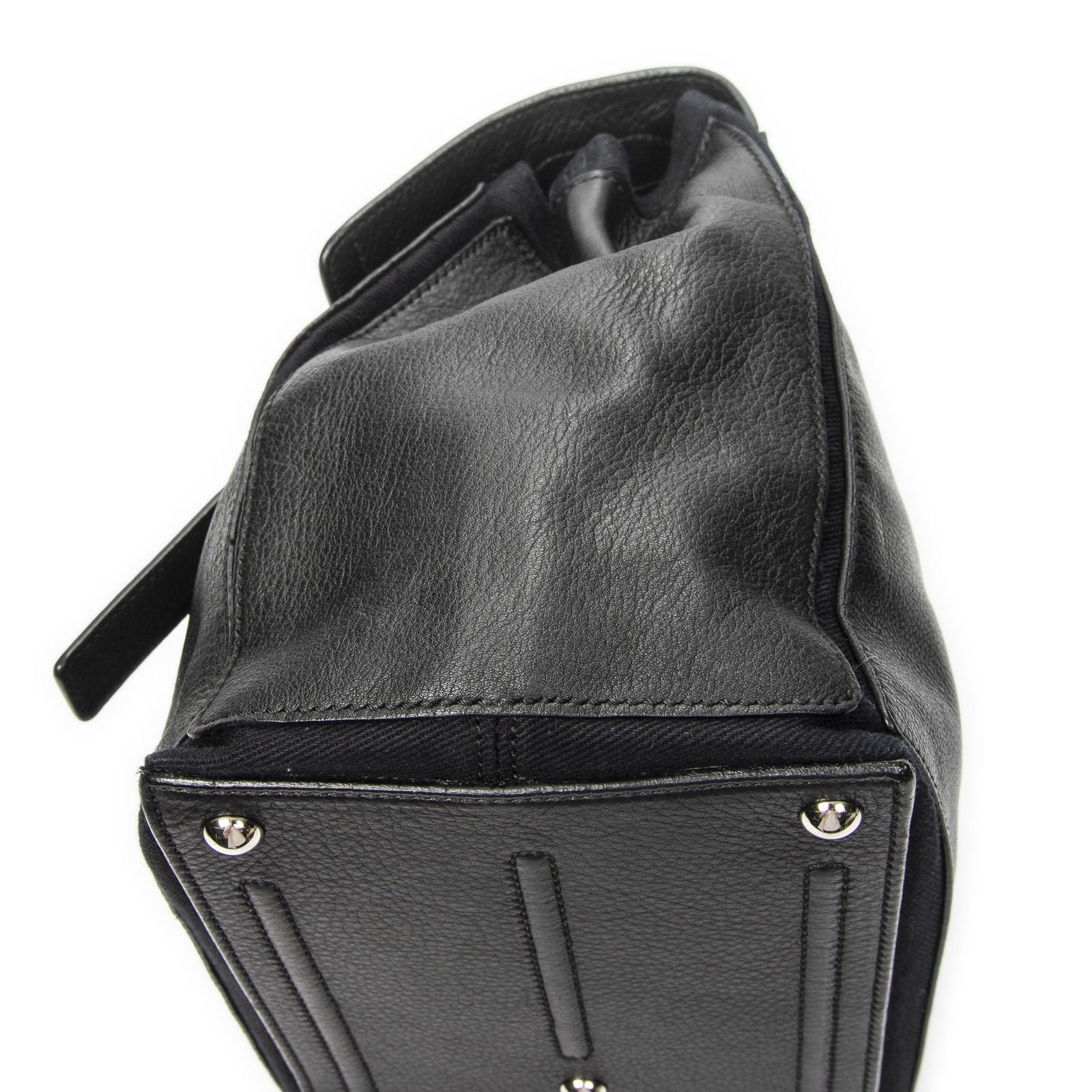 Saint Laurent Black Grain Calf Leather Shoulder — view 8