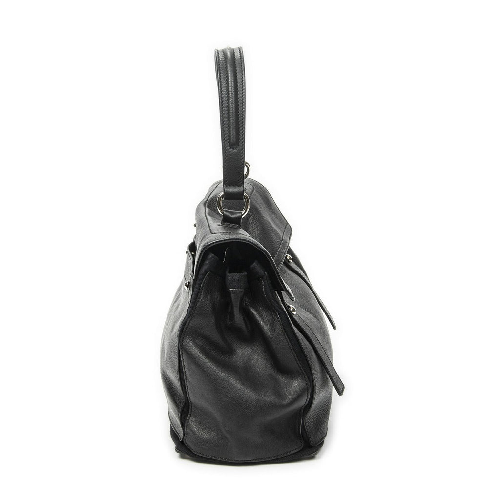 Saint Laurent Black Grain Calf Leather Shoulder — view 4
