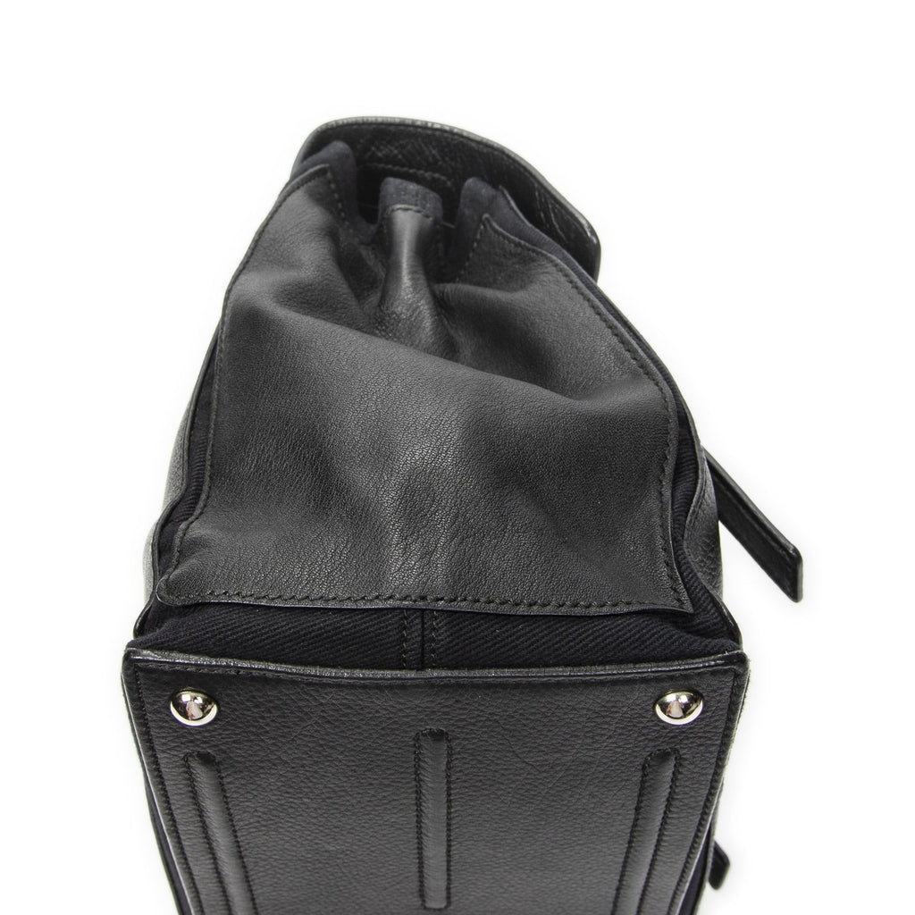 Saint Laurent Black Grain Calf Leather Shoulder — view 7