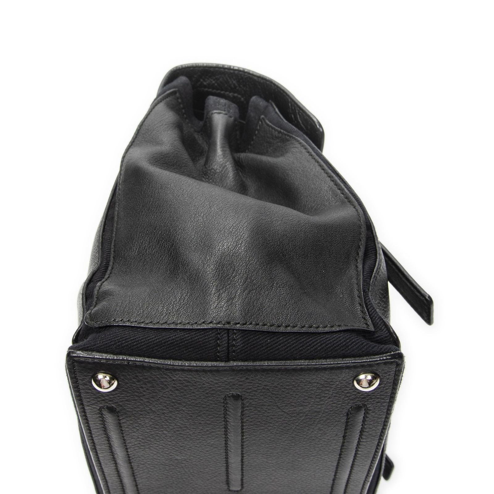 Saint Laurent Black Grain Calf Leather Shoulder — view 7