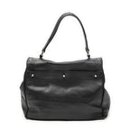 Saint Laurent Black Grain Calf Leather Shoulder — view 5