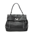 Saint Laurent Black Grain Calf Leather Shoulder