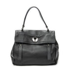 Saint Laurent Black Grain Calf Leather Shoulder