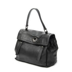 Saint Laurent Black Grain Calf Leather Shoulder — view 2