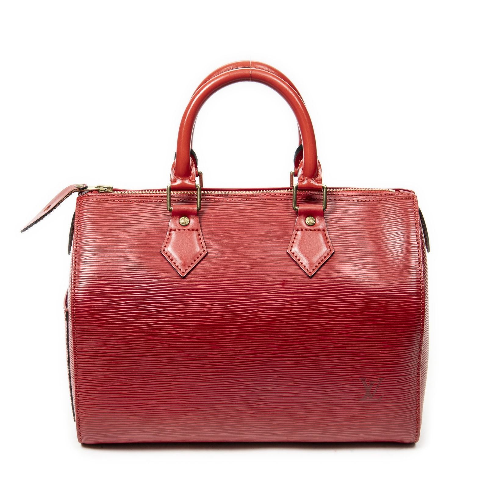 Louis Vuitton Speedy Red Epi Handbag — view 5