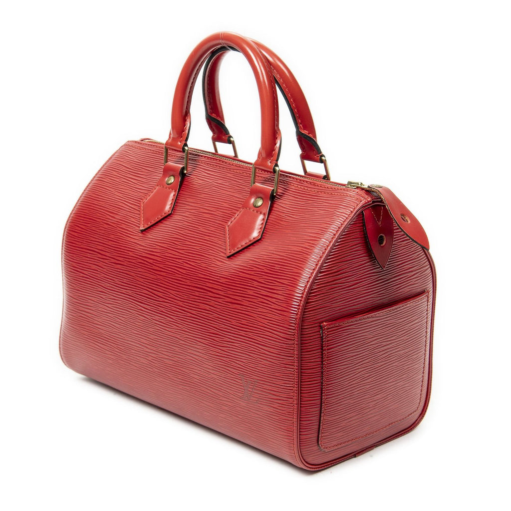 Louis Vuitton Speedy Red Epi Handbag — view 2