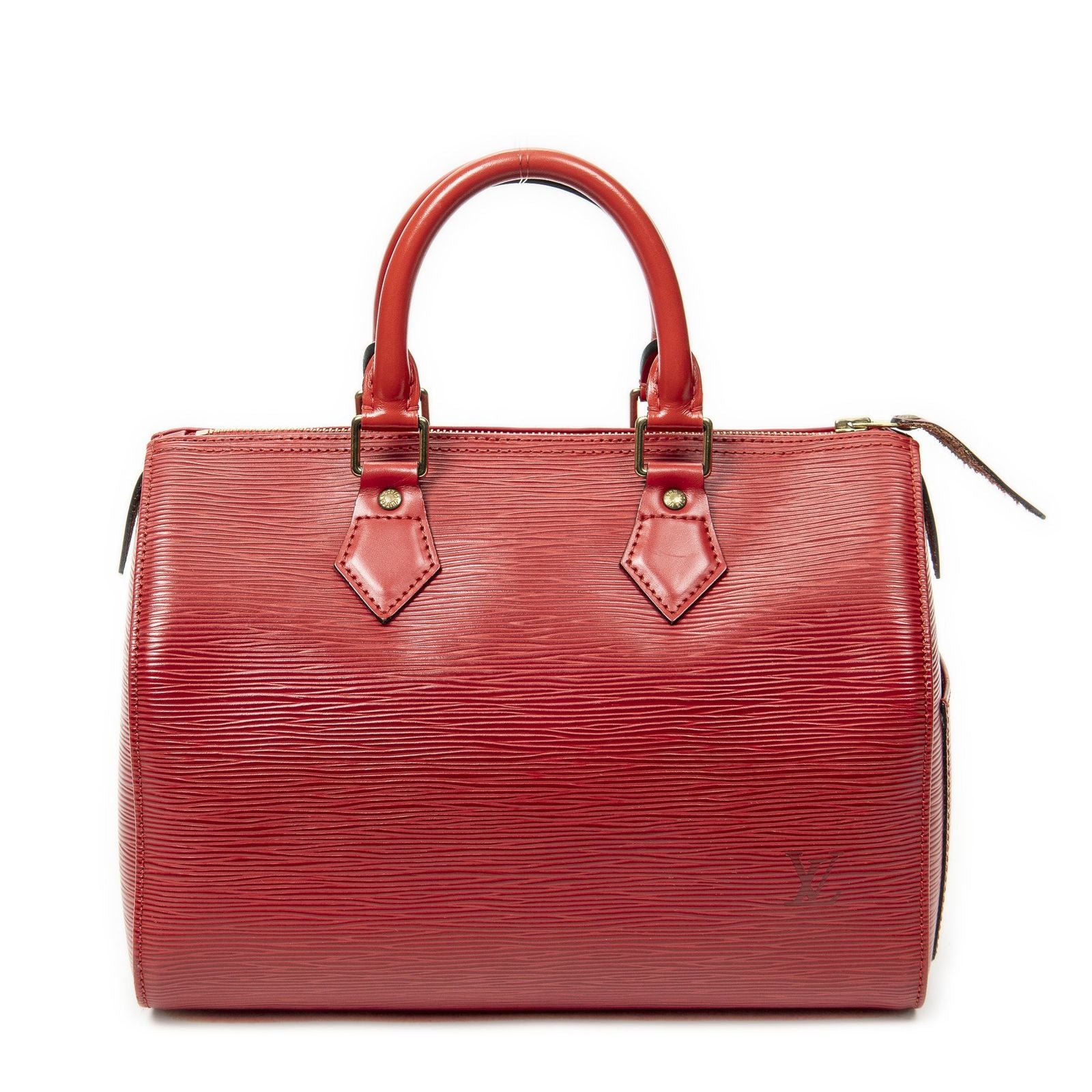 Louis Vuitton Speedy Red Epi Handbag