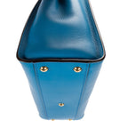 Fendi Peekaboo Blue Selleria Leather Shoulder — view 8