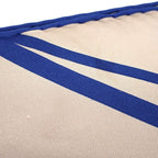 Chanel CC Logo Geometric Scarf Silk Beige Blue Included — view 5