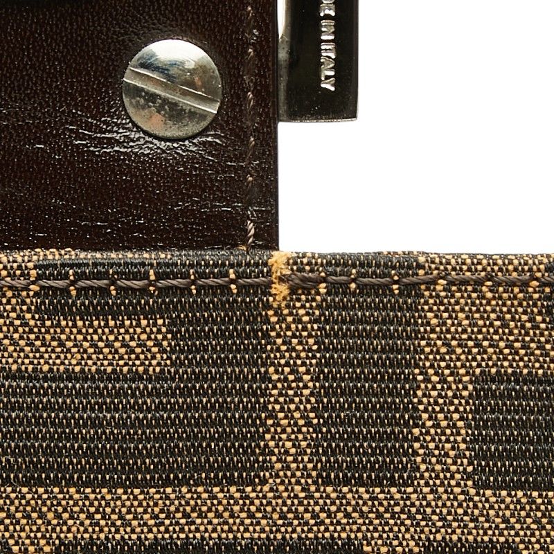 Fendi Zucca Crossbody Shoulder Bag Brown Canvas Leather — view 9