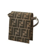 Fendi Zucca Crossbody Shoulder Bag Brown Canvas Leather — view 2