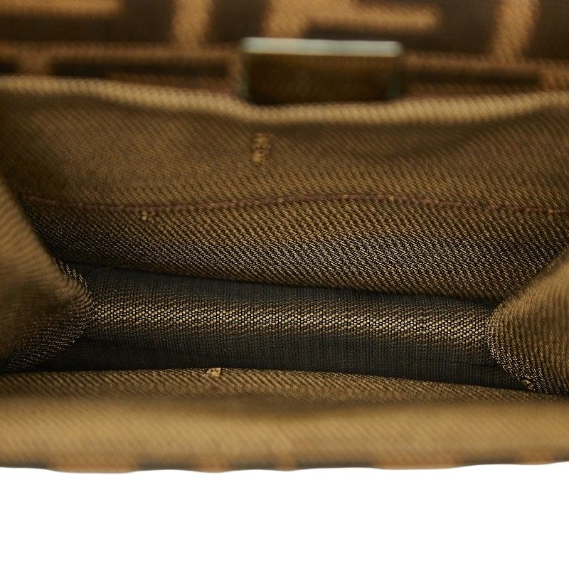 Fendi Zucca Crossbody Shoulder Bag Brown Canvas Leather — view 8