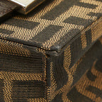 Fendi Zucca Crossbody Shoulder Bag Brown Canvas Leather — view 4