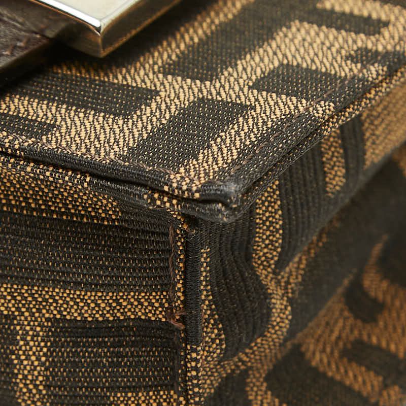 Fendi Zucca Crossbody Shoulder Bag Brown Canvas Leather — view 4