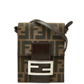 Fendi Zucca Crossbody Shoulder Bag Brown Canvas Leather