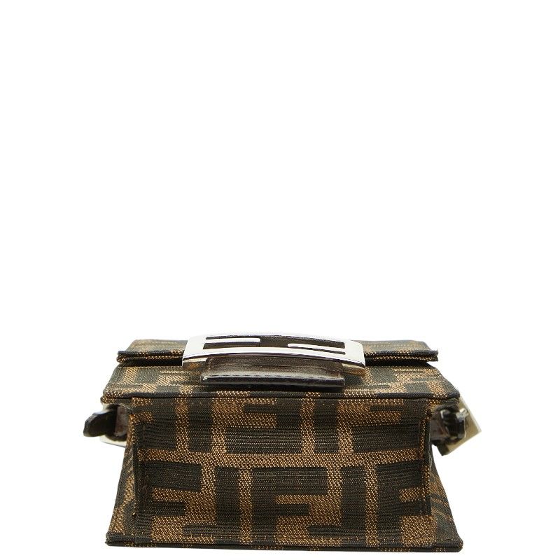 Fendi Zucca Crossbody Shoulder Bag Brown Canvas Leather — view 3