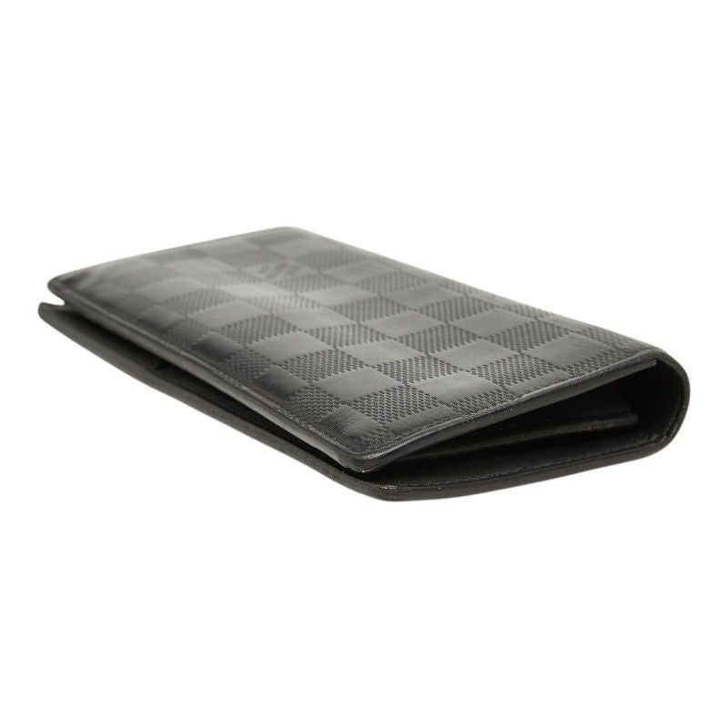 Louis Vuitton Damier Infini Portefeuille Brazza Wallet Onyx Black Leather — view 5