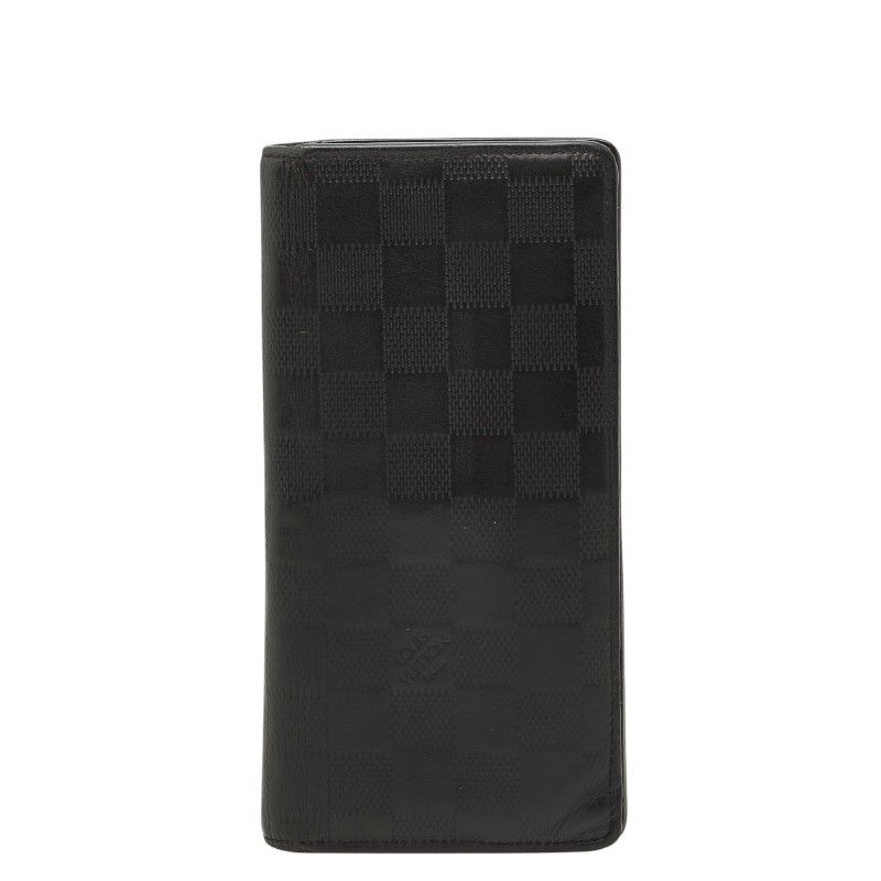 Louis Vuitton Damier Infini Portefeuille Brazza Wallet Onyx Black Leather