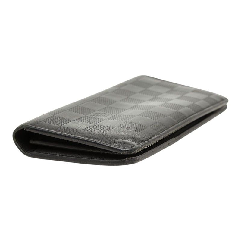 Louis Vuitton Damier Infini Portefeuille Brazza Wallet Onyx Black Leather — view 4
