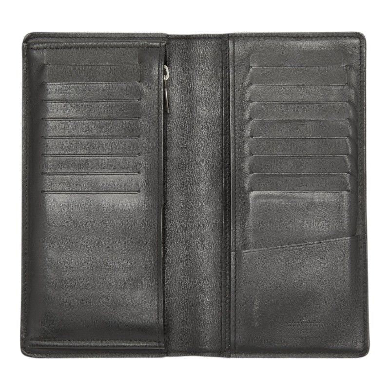 Louis Vuitton Damier Infini Portefeuille Brazza Wallet Onyx Black Leather — view 6