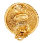 Chanel CC Logo Vintage Round Single Earrings Gold Plated — view 3