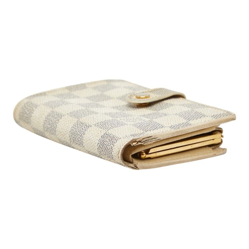 Louis Vuitton Damier Azur Portefeuille Viennois Bifold Wallet White Leather — view 4