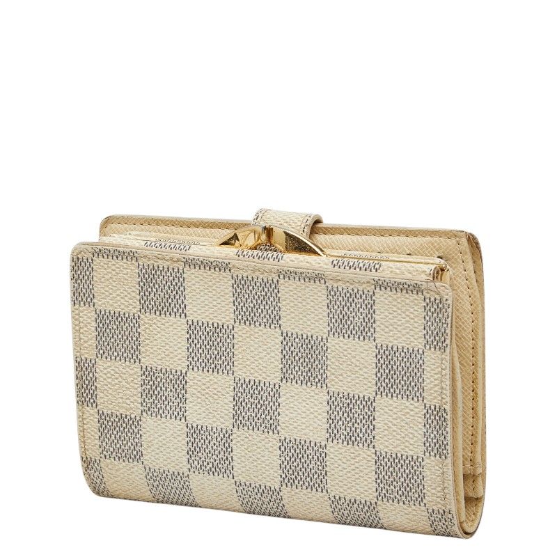 Louis Vuitton Damier Azur Portefeuille Viennois Bifold Wallet White Leather — view 2