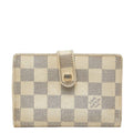 Louis Vuitton Damier Azur Portefeuille Viennois Bifold Wallet White Leather