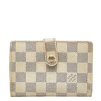Louis Vuitton Damier Azur Portefeuille Viennois Bifold Wallet White Leather