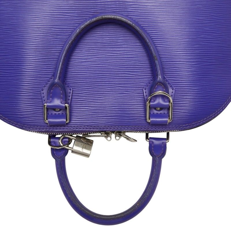 Louis Vuitton Epi Alma PM Handbag Fig Purple Leather — view 8