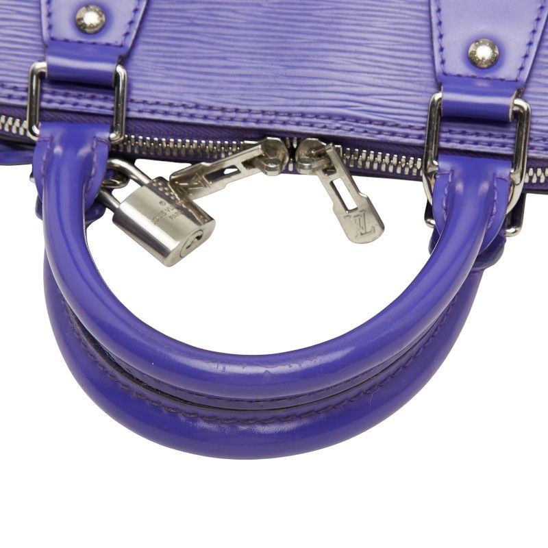 Louis Vuitton Epi Alma PM Handbag Fig Purple Leather — view 9