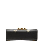Gucci Padlock Star Hachi Bee Chain Shoulder Bag Crossbody Black Gold Leather — view 3
