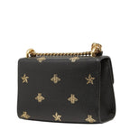 Gucci Padlock Star Hachi Bee Chain Shoulder Bag Crossbody Black Gold Leather — view 2