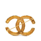 Chanel CC Logo Lava Brooch Gold Plated — view 2