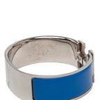 Hermes Clic Clac PM Bracelet Bangle Silver Blue Metal Enamel — view 4